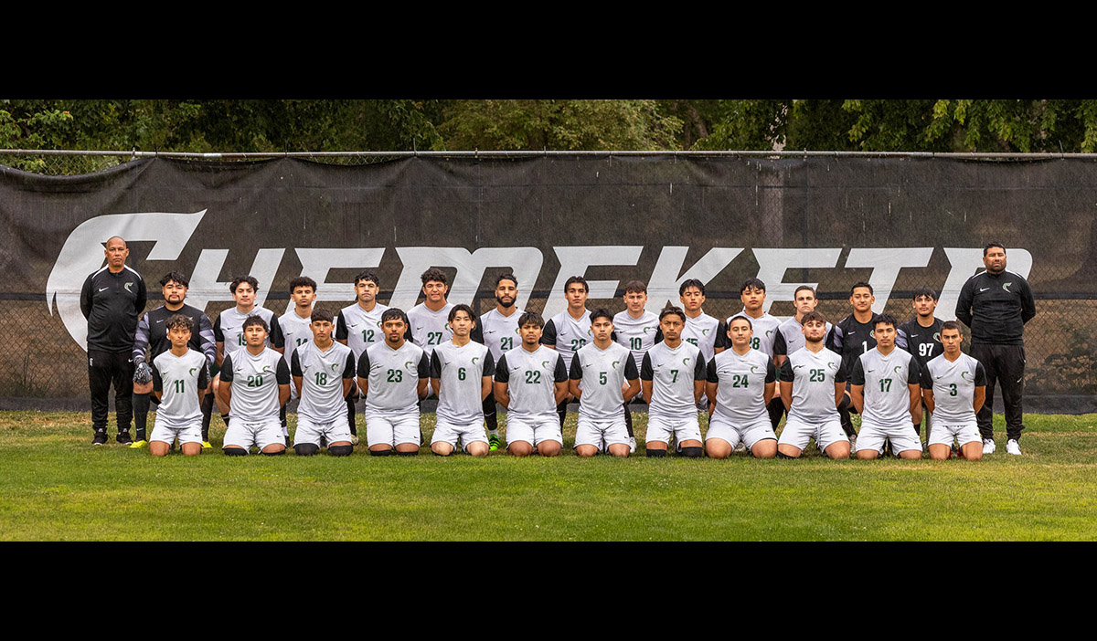 Team photo of the 2024 Chemeketa Storm men's soccer team